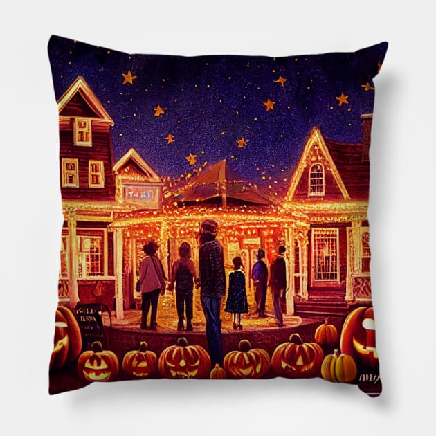 Halloween Night at Stars Hollow Pillow by Fenay-Designs