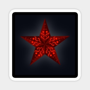 Red Paper Star Lantern Magnet