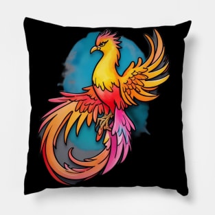 Legendary Phoenix bird of fire and revenge Pillow