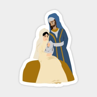 Family Mary Joseph Baby Jesus Magnet