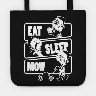 Eat Sleep MOW Repeat - Lawn Mower Grass Garden Mowing design Tote