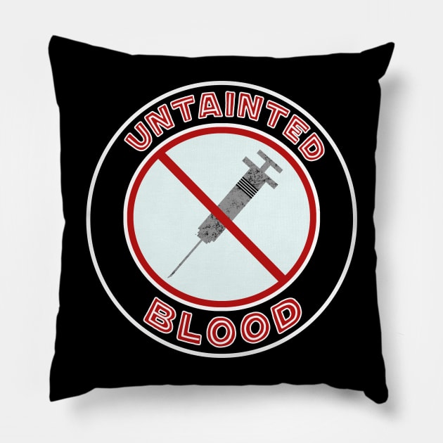 Untainted Blood Freedom Lovers Anti Communist Pillow by DesignFunk