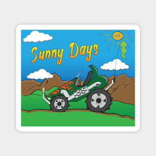 Sunny Days Green Offroad 4x4 Rock Crawler Truck Magnet