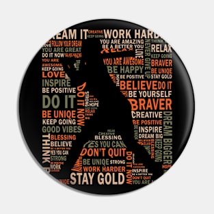 Baseball Player Typography Retro Vintage gift for women Pin