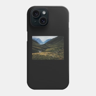 Road Winding Through Swiss Mountain Valley Phone Case