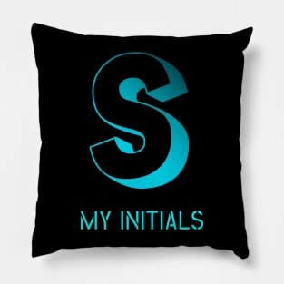 Letter S Initials Unique Name Pillow