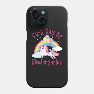 Lovely Unicorn and Rainbow | First Day of Kindergarten Phone Case
