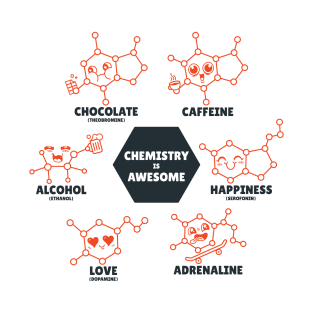 "Chemistry is Awesome" Cute Molecules T-Shirt