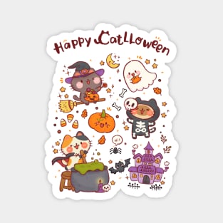 Happy Cat-lloween Magnet