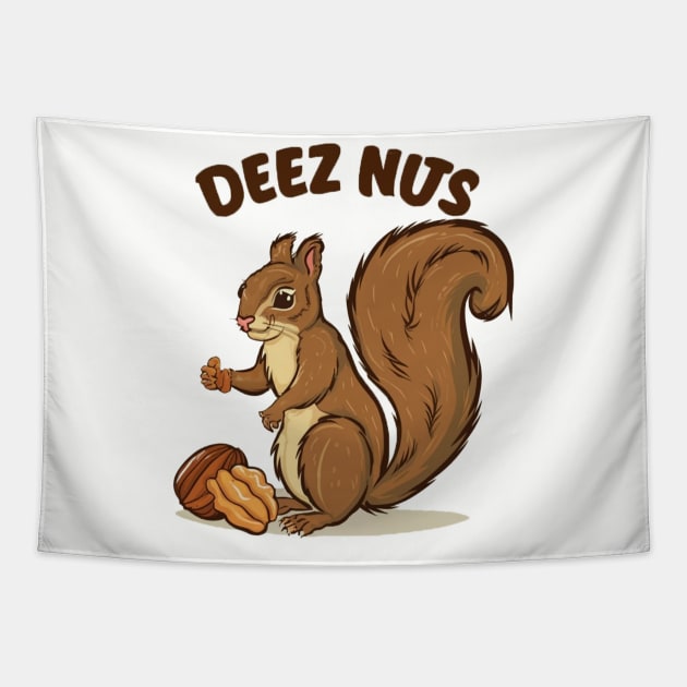 Squirrel going nuts Tapestry by Aldrvnd