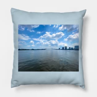 Cruising the Mississippi on the Creole Queen Paddlewheeler Pillow