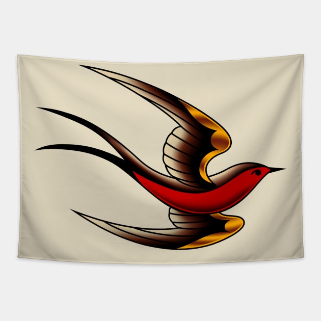 2019 American Traditional Swallow Tapestry by OldSalt