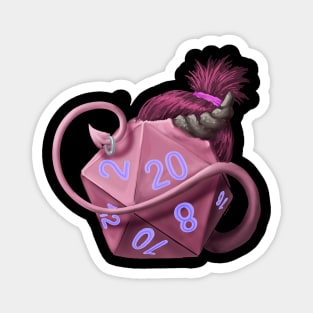 Pink and Proud Orc D20 Magnet