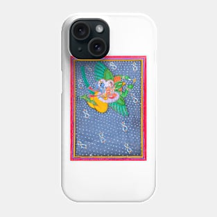 Vishnu & Lakshmi on Lotus Flower on Garuda 1800 Rajasthan, India Phone Case