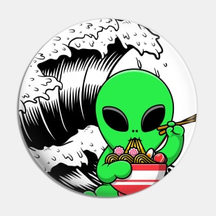 Ramen Alien Cute Pin