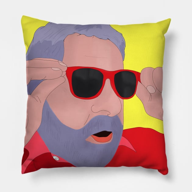 Funny Lula Meme with Sunglasses Pillow by DiegoCarvalho