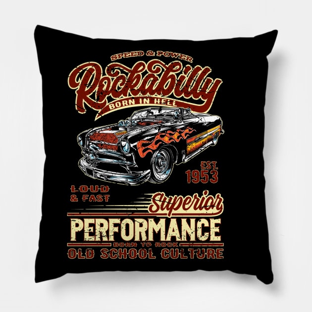 Rockabilly Hot rod Pillow by RockabillyM