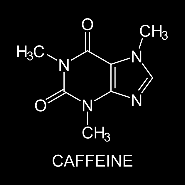 Caffeine Coffee Molecule Structure Chemical Formula by Lasso Print