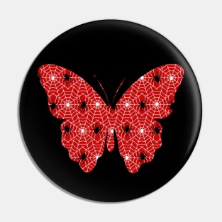 Spider Web Butterfly Pin