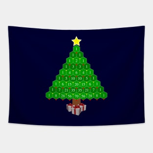 Pascal's Triangle Math Christmas Tree Tapestry