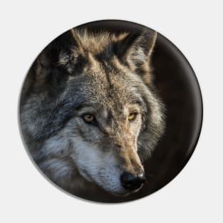 Timber Wolf Pin