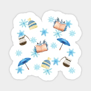 Snowflakes, Books, Coffee Jars, Umbrellas- Gilmore Pattern Magnet