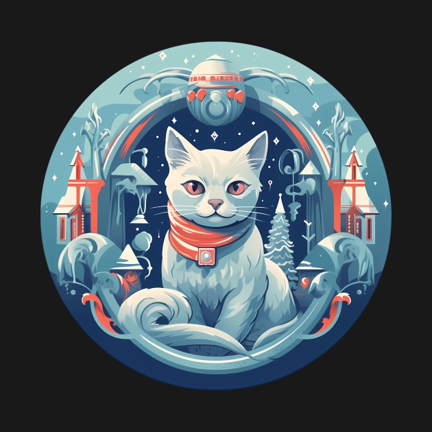 Russian Blue Cat Xmas, Love Cats by dukito