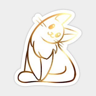 Golden Kitty Magnet