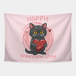 Cat Celebrate Valentine Day Tapestry