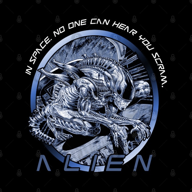 The Xenomorph // 80s Sci fi by Niko Neon