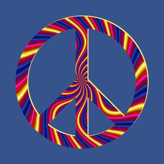 Peace Sign - Psychedelic Colors by VeryHippie.com