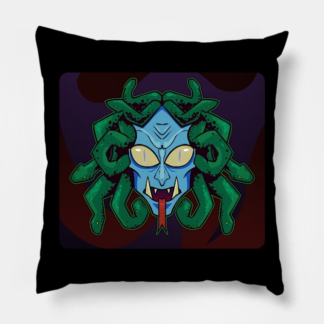 MEDUSA Pillow by AndroidCodex