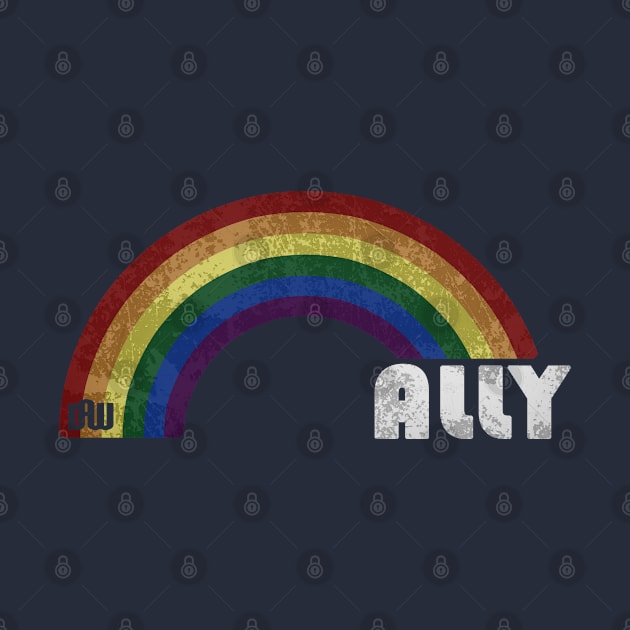 Grunge LGBT+ Pride - Ally by Daniela A. Wolfe Designs