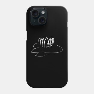 Water Lily Minimal Art | One Line Drawing | One Line Art Phone Case