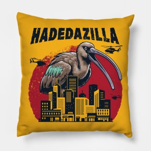 Hadedazilla Funny Hadeda T-Shirt | South Africa Morning Bird | Morning Alarm | Safari Africa Pillow