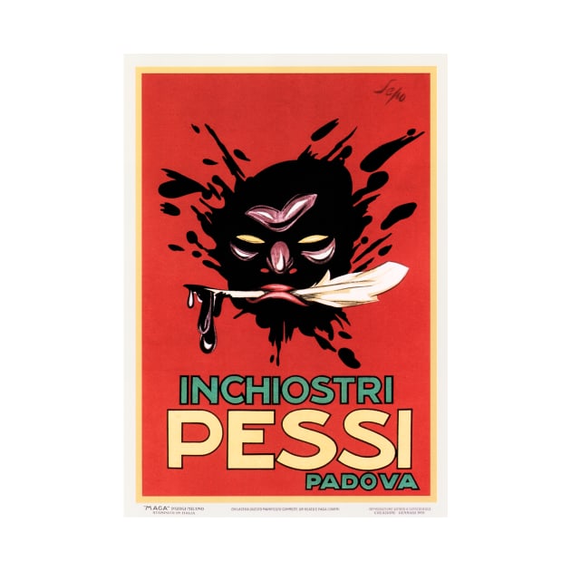 INCHIOSTRI PESSI PADOVA Vintage Italian Writing Ink Advertisement by vintageposters