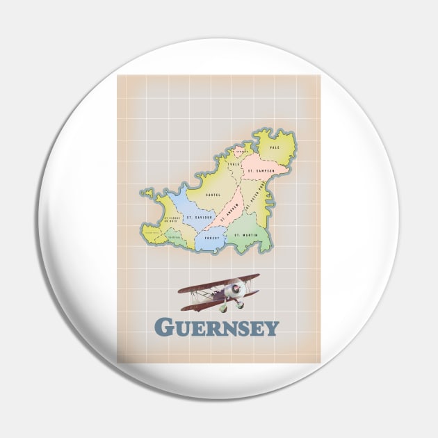 Guernsey vintage map Pin by nickemporium1