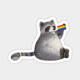 Gay Pride Raccoon Magnet