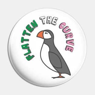 Flatten The Curve || Puffin || Newfoundland and Labrador Pin