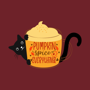 Pumpkin Spice Funny Cute Kitty T-Shirt