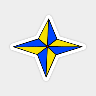 Blue & gold Star Magnet