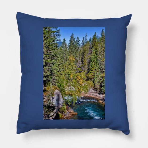 Canada. Canadian Rockies. Jasper National Park. Maligne Canyon. Pillow by vadim19