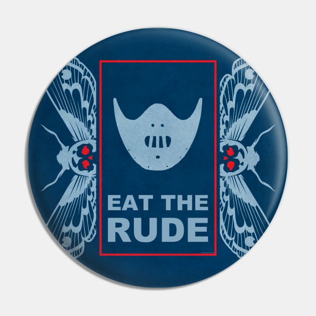 Hannibal Moth Eat the Rude Mask Pin by OrionLodubyal