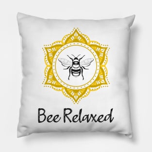 Bee Relaxed Mandala Pillow