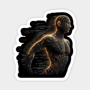 Code Constructed Human: Digital Artistry Magnet