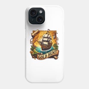 Pirate Ship, Gold Hunt Phone Case