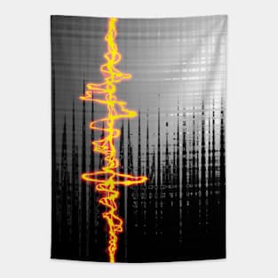 Sound Wave Grey Tapestry