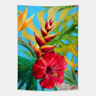 Tropical floral pattern Tapestry