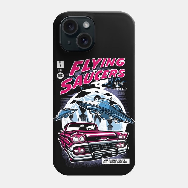 Saucers Phone Case by Dark Planet Tees