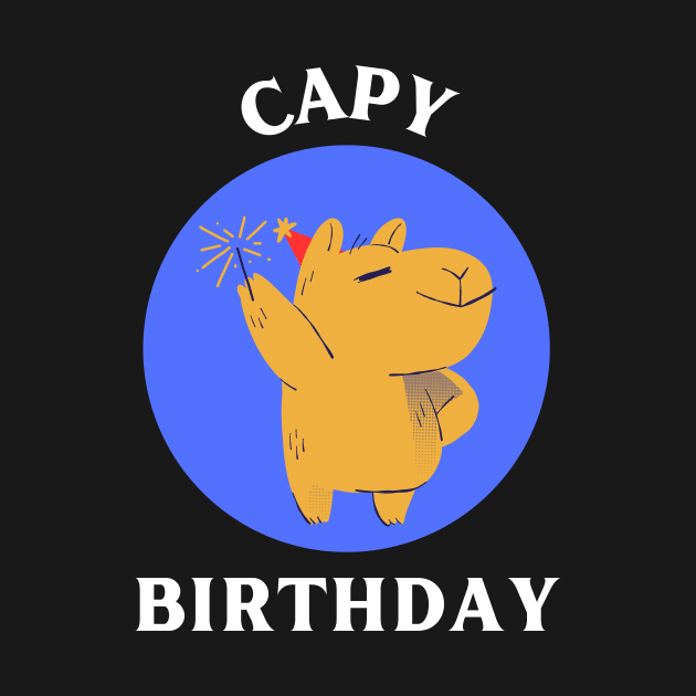 Capy Birthday | Capybara Pun by Allthingspunny